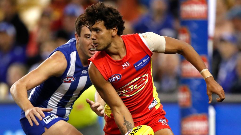 ahchee116NMGC18AT1455.jpg Callum Ah Chee looks set for a move up the highway to Brisbane. All pictures: AFL Photos - AFL,Brisbane Lions,Gold Coast Suns,Callum Ah Chee,Trade,Contracts,Tag-Trade